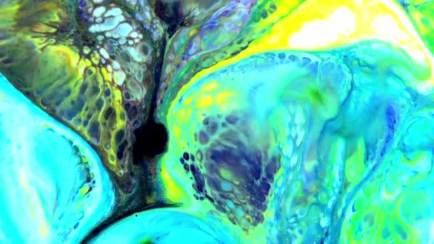 Soyut Renkli Mürekkep Sıvı Patlaması Pshychedelic Boya Patlaması Hareketi — Stok video