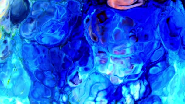 Abstrakte Bunte Farbe Tinte Flüssigkeit Explodieren Diffusion Pshychedelic Paint Blast — Stockvideo