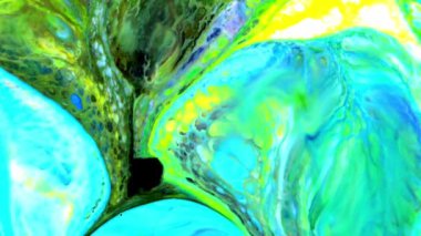 Soyut Renkli Mürekkep Sıvı Patlaması Pshychedelic Boya Patlaması Hareketi.