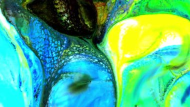 Soyut Organik Girdap Ayrıntılı Yüzey Renkli Boyaları ile Sonsuz Gerçeküstü Hipnotize Etme