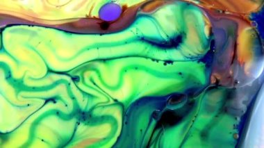 Soyut Organik Girdap Ayrıntılı Yüzey Renkli Boyaları ile Sonsuz Gerçeküstü Hipnotize Etme