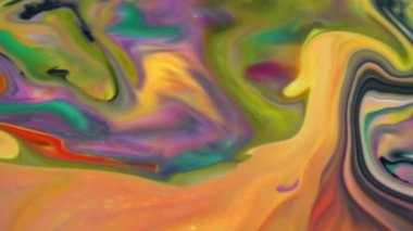 Soyut Organik Girdap Ayrıntılı Yüzey Renkli Boyaları ile Sonsuz Gerçeküstü Hipnotize Etme