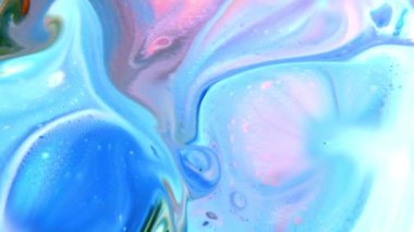 Soyut Organik Girdap Ayrıntılı Yüzey Renkli Boyaları ile Sonsuz Gerçeküstü Hipnotize Etme