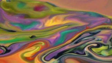 Soyut Organik Girdap Ayrıntılı Yüzey Renkli Boyaları ile Sonsuz Gerçeküstü Hipnotize Etme