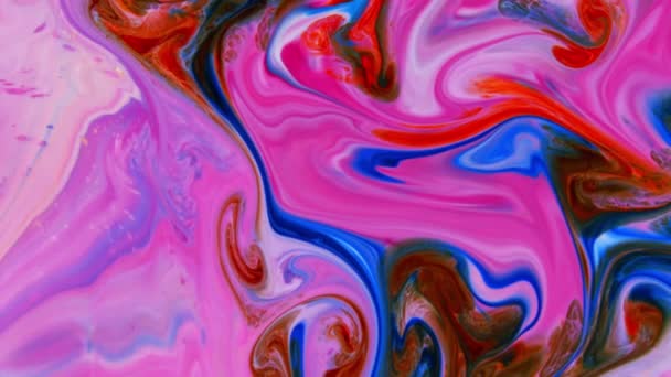Abstract Organic Vortex Endless Surreal Hypnotizing Detailed Surface Colorful Paint — Stock Video