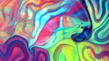 Soyut Organik Girdap Ayrıntılı Yüzey Renkli Boyaları ile Sonsuz Gerçeküstü Hipnotize Etme