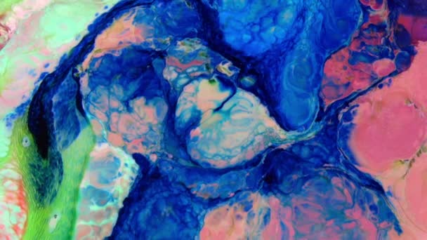 Abstrakte Organische Wirbel Endlose Surreale Hypnose Detaillierte Oberfläche Bunte Farbaufstriche — Stockvideo