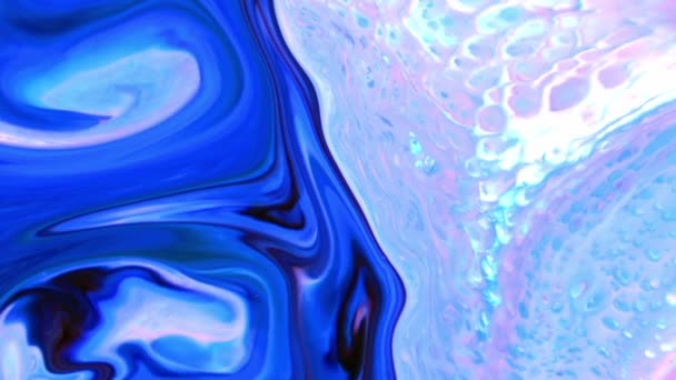 アブストラクト有機ボルテックスエンドレス超現実的な催眠術詳細表面にカラフルなペイントスプレッド — ストック動画