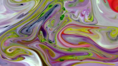 Soyut Organik Girdap Ayrıntılı Yüzey Renkli Boyaları ile Sonsuz Gerçeküstü Hipnotize Etme