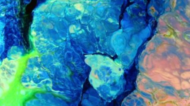 Soyut Organik Girdap Ayrıntılı Yüzey Renkli Boyaları ile Sonsuz Gerçeküstü Hipnotize Etme