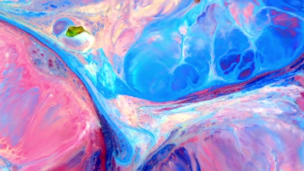 Аннотация Organic Vortex Endless Surreal Hypnotizing Detailed Surface Colorful Paint — стоковое видео