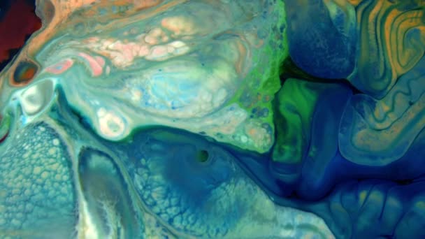추상적 Endless Surreal Hypnoptising Detailed Surface Colorful Paint Spreads — 비디오
