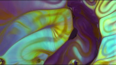 Soyut Organik Girdap Ayrıntılı Yüzey Renkli Boyaları ile Sonsuz Gerçeküstü Hipnotize Etme