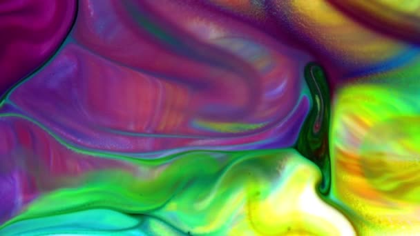 Abstrakte Bunte Farbe Tinte Flüssigkeit Explodieren Diffusion Pshychedelic Paint Blast — Stockvideo