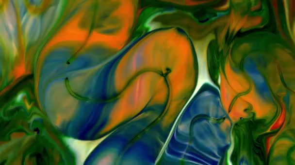 Абстрактний Барвистий Колір Чорнила Рідкий Вибух Дифузії Пшиходелічний Рух Вибуху — стокове відео