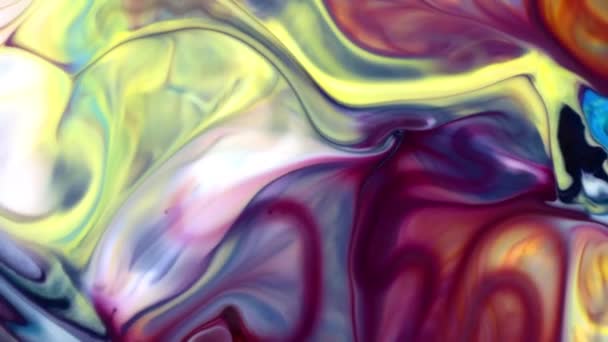 Color Colorido Abstracto Tinta Líquido Explosión Difusión Pshychedelic Pintura Explosión — Vídeo de stock