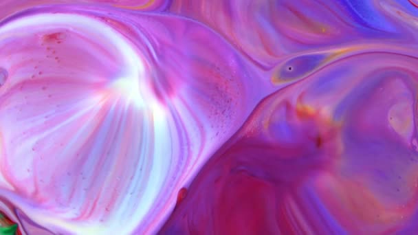 Abstract Kleurrijke Inkt Vloeibare Explode Diffusion Pshychedelic Paint Blast Movement — Stockvideo