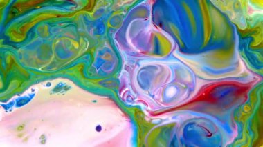 Soyut Renkli Mürekkep Sıvı Patlaması Pshychedelic Boya Patlaması Hareketi.