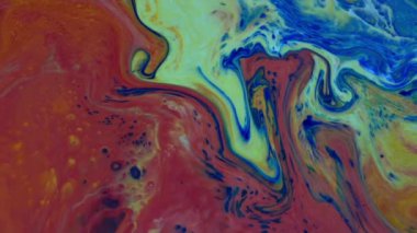 Soyut Renkli Mürekkep Sıvı Patlaması Pshychedelic Boya Patlaması Hareketi.