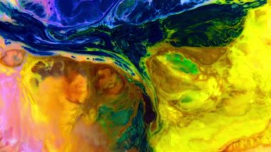 Soyut Renkli Mürekkep Sıvı Patlaması Pshychedelic Boya Patlaması Hareketi.