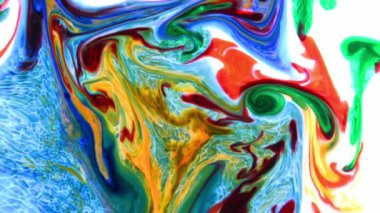 Soyut Renkli Mürekkep Sıvı Patlaması Pshychedelic Boya Patlaması Hareketi.