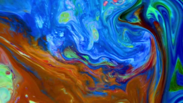 Αφηρημένη Πολύχρωμο Μελάνι Χρώμα Υγρό Έκρηξη Διάχυση Pshychedelic Χρώμα Blast — Αρχείο Βίντεο