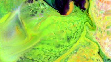 Soyut Renkli Ters Boya Patlaması Yayılma ve Doku.