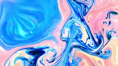 Soyut Organik Girdap, Ayrıntılı Yüzey Renkli Boyaları 'nda Sonsuz Gerçeküstü Hipnotize Etme