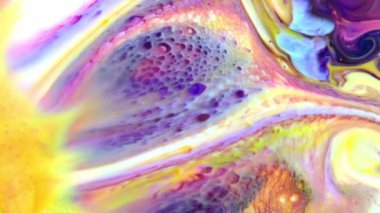 Soyut Organik Girdap, Ayrıntılı Yüzey Renkli Boyaları 'nda Sonsuz Gerçeküstü Hipnotize Etme