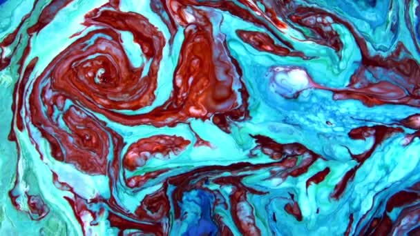 Pusaran Organik Abstrak Hipnotisasi Endless Surreal Dalam Detail Surface Colorful — Stok Video