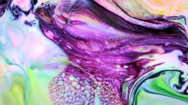 Soyut Organik Girdap, Ayrıntılı Yüzey Renkli Boyaları 'nda Sonsuz Gerçeküstü Hipnotize Etme