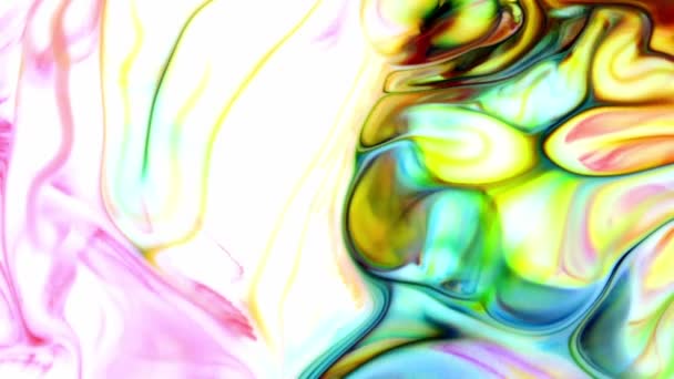 Vortexul Organic Abstract Hipnotizarea Suprarealistă Nesfârșită Răspândirea Detaliată Vopselei Colorate — Videoclip de stoc