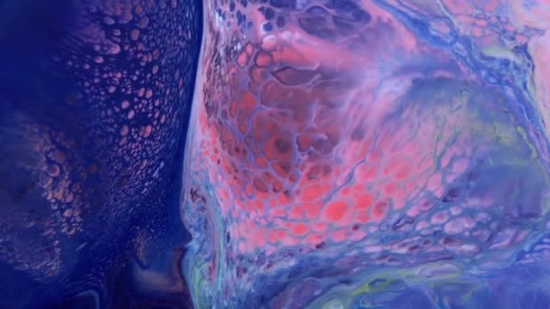 Abstract Organic Vortex Endless Surreal Hypnotizing Detailed Surface Colorful Paint — Stock Video
