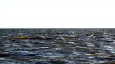 Soyut Okyanus Dalgaları Beyaz Arkaplan Denizi Su Manzarası Görüntüsü.