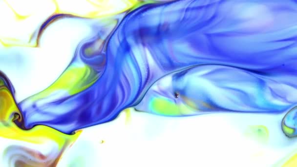 Colorida Difusión Tinta Del Caos Movimiento Turbulencia Líquida — Vídeo de stock