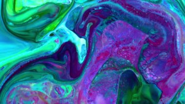 Renkli Kaos Mürekkebi Sıvı Türbülans Hareketinde Yayıldı 