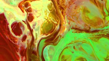 Renkli Kaos Mürekkebi Sıvı Türbülans Hareketinde Yayıldı 