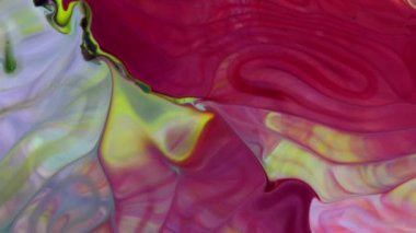 Renkli Kaos Mürekkebi Sıvı Türbülans Hareketinde Yayıldı 