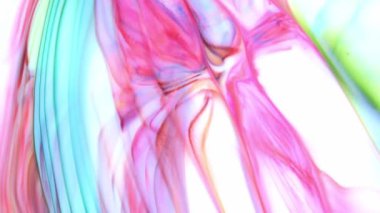 Renkli Kaos Mürekkebi Sıvı Türbülans Hareketinde Yayıldı 