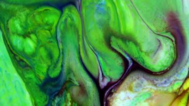 Renkli Kaos Mürekkebi Sıvı Türbülans Hareketinde Yayıldı 