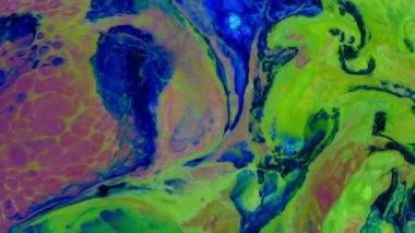 Çok Güzel Mürekkep Soyut Galaktik Renk Boyası Sıvı Doku Tasarımı Videosu.