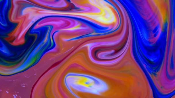 Πολύ Ωραίο Μελάνι Αφηρημένο Γαλαξιακό Χρώμα Χρώμα Υγρό Έννοια Φόντο — Αρχείο Βίντεο