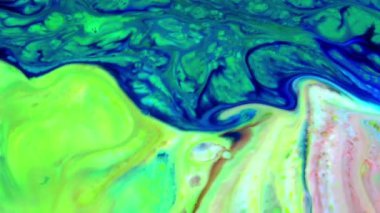 Çok Güzel Mürekkep Soyut Galaktik Renk Boyası Sıvı Doku Tasarımı Videosu.