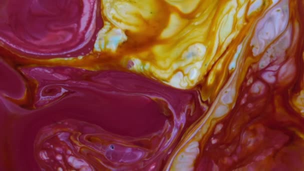 Très Belle Encre Abstraite Couleur Galactique Peinture Liquide Concept Arrière — Video