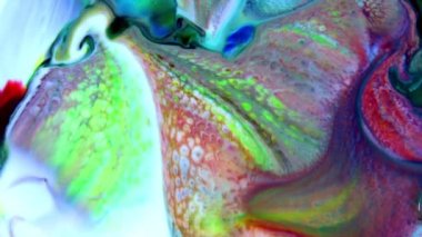 Çok Güzel Mürekkep Soyut Galaktik Renk Boyası Sıvı Doku Tasarımı Videosu.