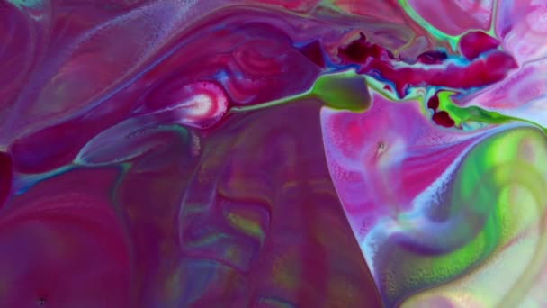 Mycket Trevlig Bläck Abstrakt Galaktisk Färg Färg Flytande Koncept Bakgrund — Stockvideo