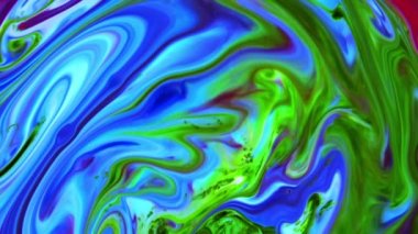 Soyut Sonsuz Renk Döngüleri ve Patlamalar Ayrıntılı Renkli Yüzey Boyaları Hipnotize Ediyor.