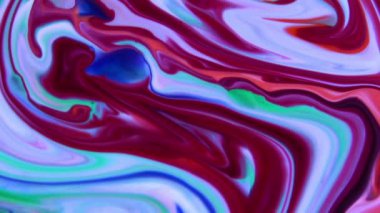 Soyut Sonsuz Renk Döngüleri ve Patlamalar Ayrıntılı Renkli Yüzey Boyaları Hipnotize Ediyor.