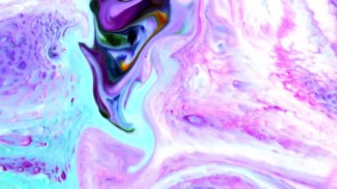 Soyut Organik Hipnotik Mürekkep Renkli Boya Yayılır