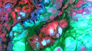 Soyut Organik Hipnotik Mürekkep Renkli Boya Yayılır